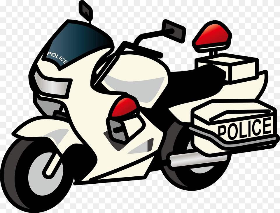 Police Motorcycle Clipart, Vehicle, Transportation, Motor Scooter, Moped Png