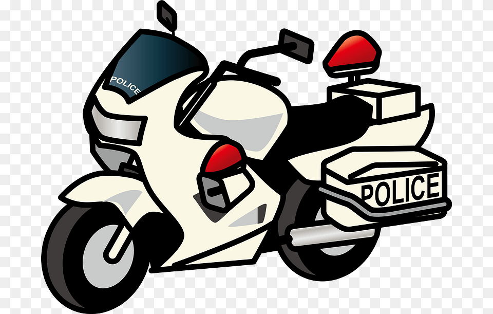 Police Motorcycle Clipart Motorcycle, Vehicle, Transportation, Motor Scooter, Moped Free Png Download