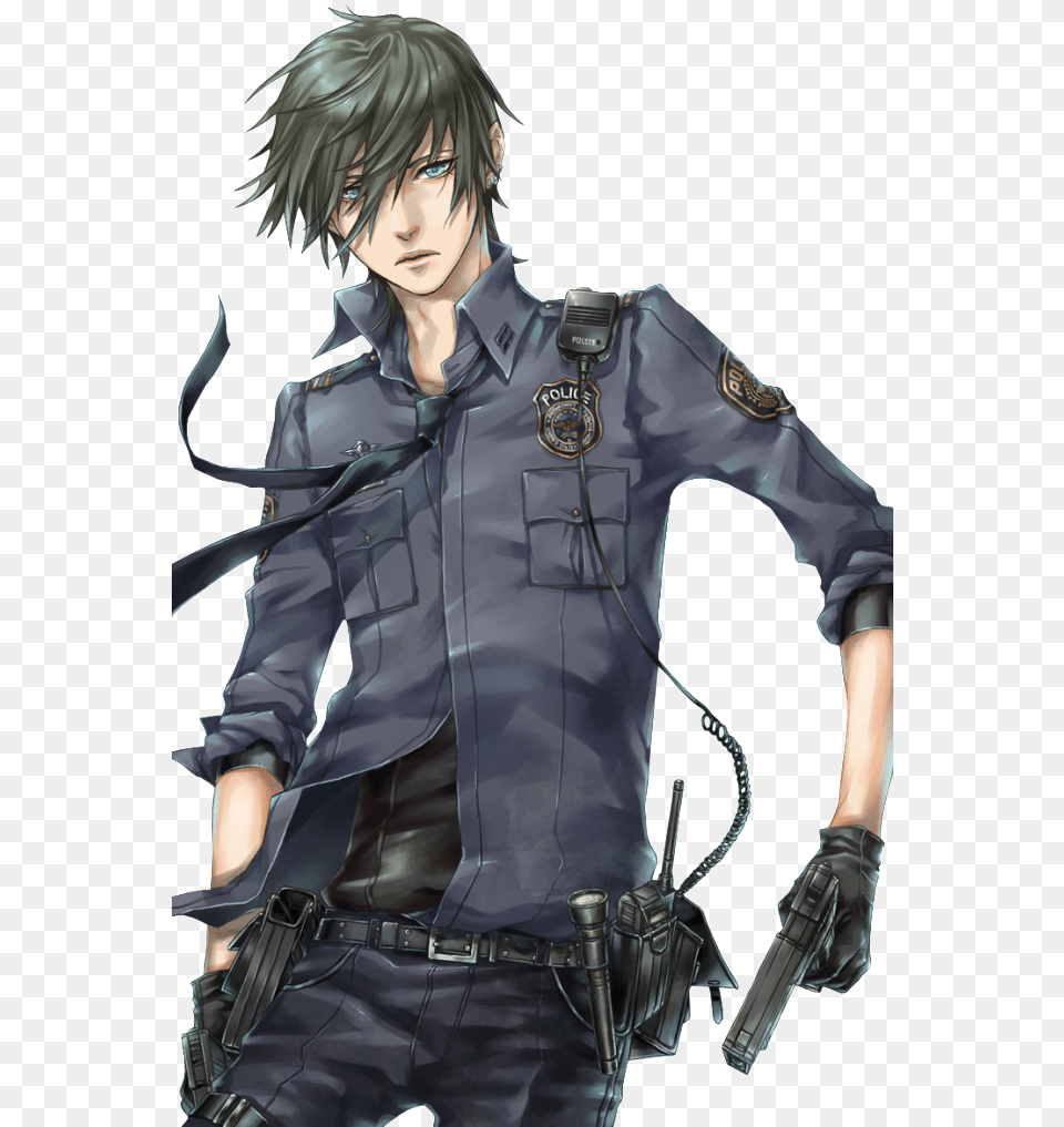 Police Officer Anime Image With No Anime Police Male Officer, Publication, Book, Comics, Person Free Transparent Png