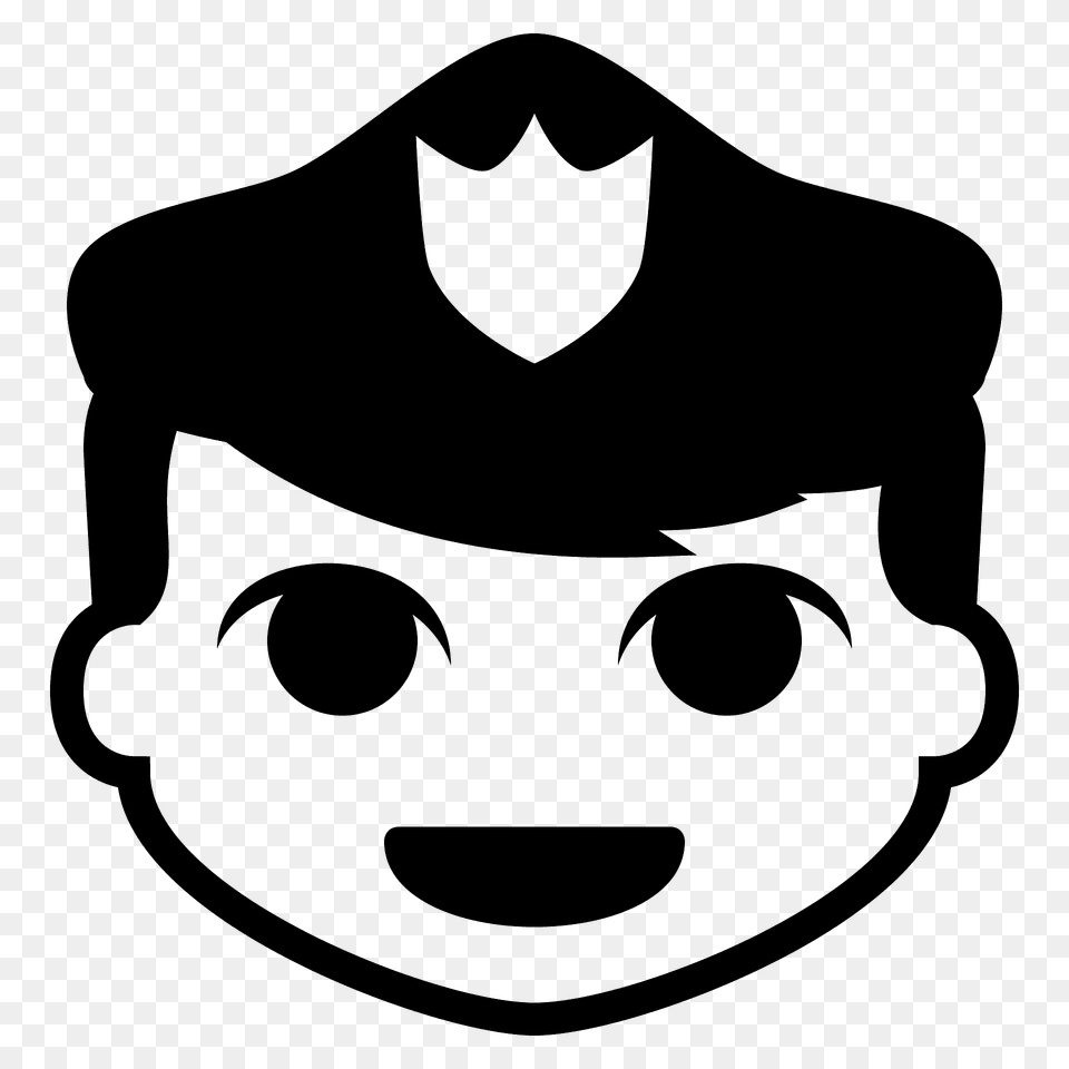 Police Officer Emoji Clipart, Stencil, Person Png Image