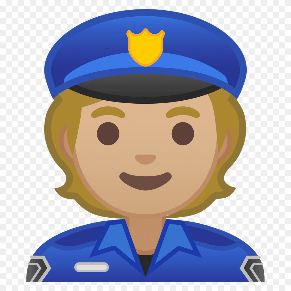 Police Officer Emoji Clipart, Person, Captain, Baby, Face Free Png Download