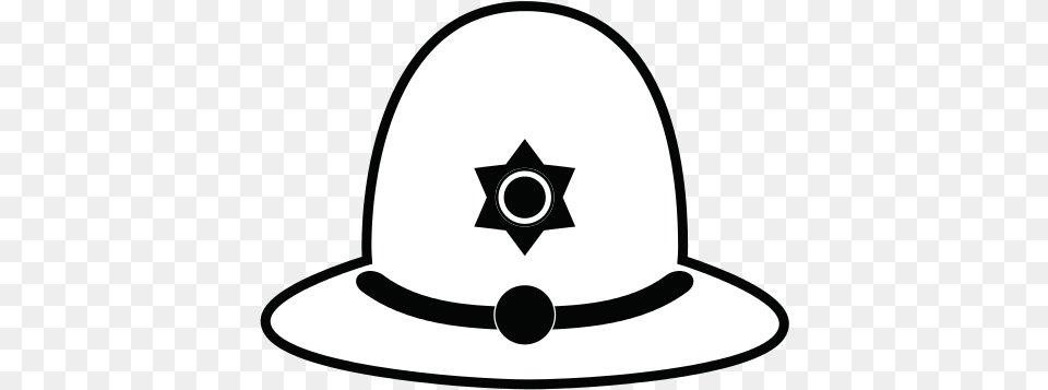 Police Officer Hat London, Clothing, Hardhat, Helmet, Stencil Free Png