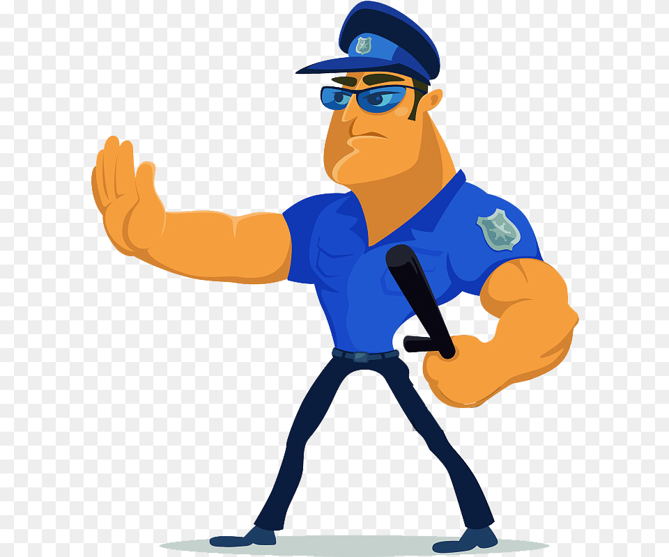 Police Officer Security Guard Illustration Angry Security Security Guard Cartoon, People, Person, Baby, Face Png