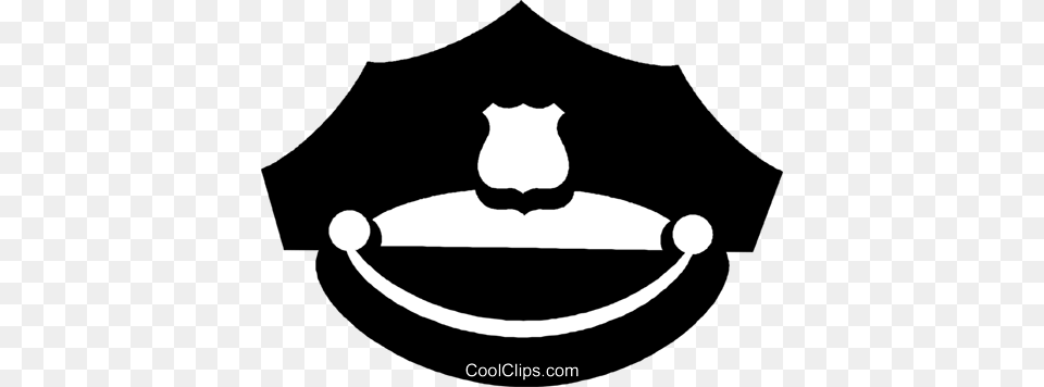 Police Officers Hat Royalty Vector Clip Art Illustration, Stencil, Logo, Person, Symbol Free Png