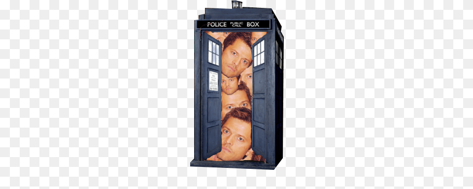 Police Puall Box Misha Collins Castiel Supernatural Dr Who Iphone 7 Plus Case Tardis Open, Adult, Male, Man, Person Png Image