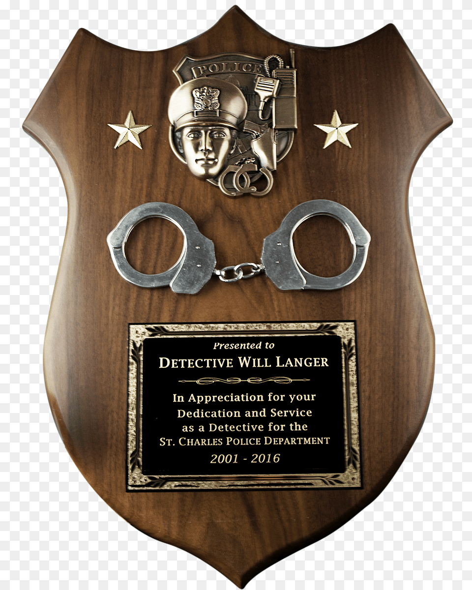 Police Shield Plaques, Handcuffs, Plaque, Person, Face Free Transparent Png