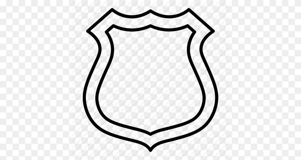 Police Shield Vector Officer Holding Coloring Png Image