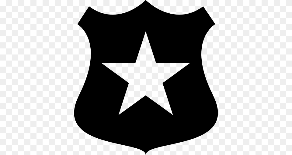 Police Shield With A Star Symbol, Star Symbol, Blouse, Clothing, Logo Png
