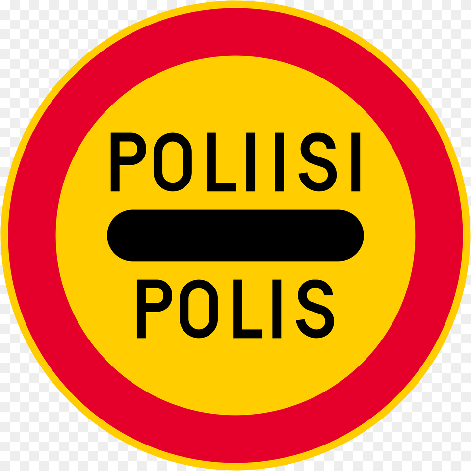 Police Sign In Finland Clipart, Symbol, Road Sign Free Png