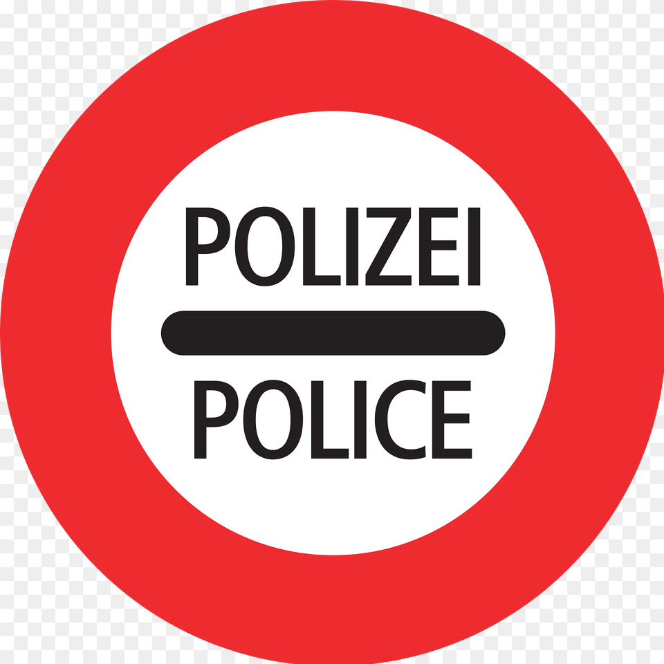 Police Sign In Switzerland Clipart, Symbol, Road Sign Free Transparent Png