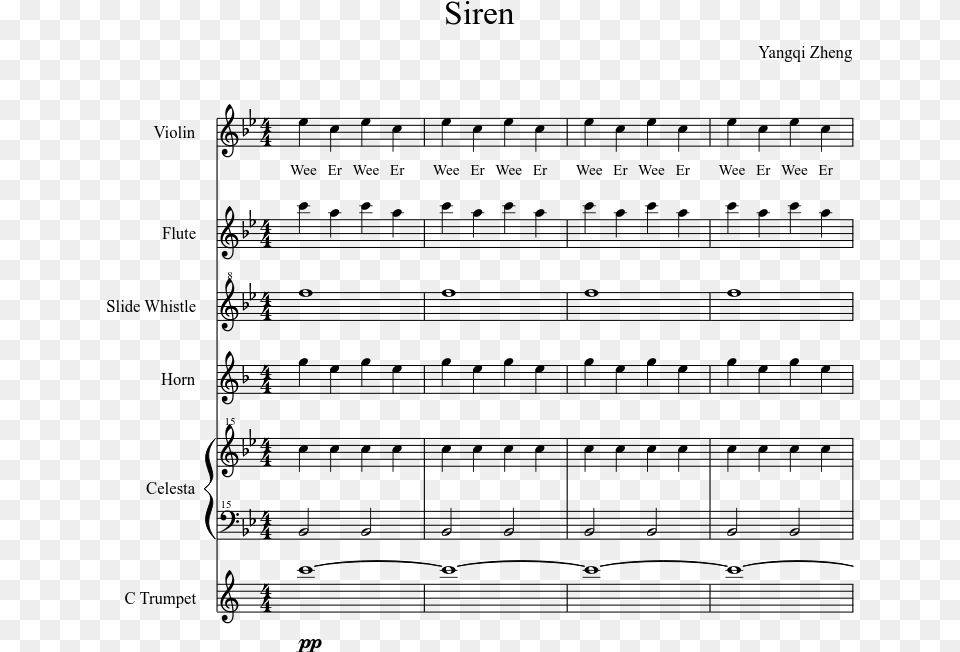 Police Siren Piano Notes, Gray Png