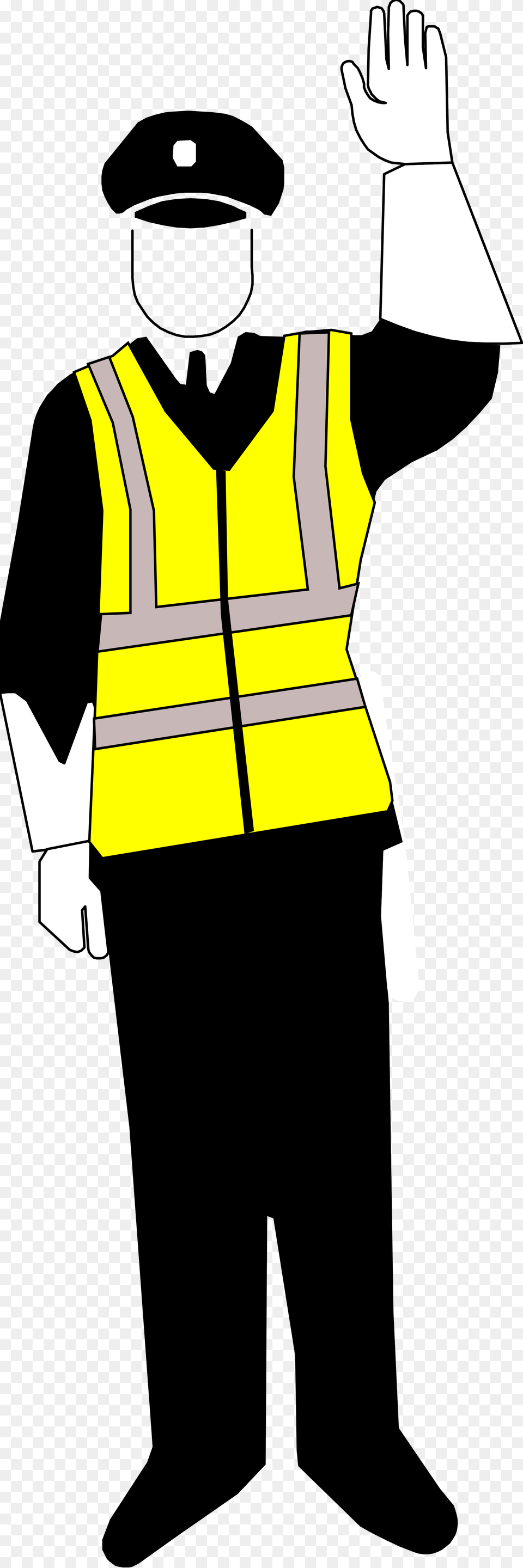 Police Stop Yellow, Clothing, Lifejacket, Vest Png Image