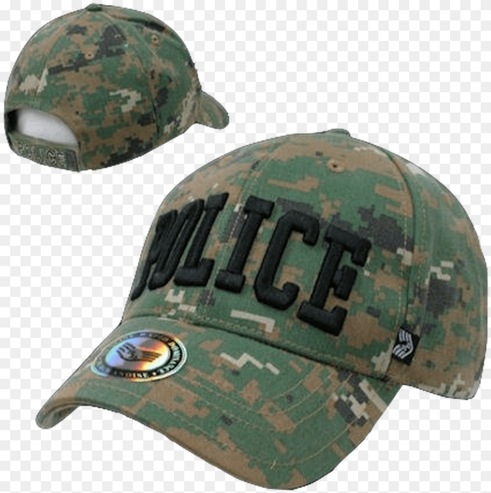 Police Woodland Digital Cap Hat, Baseball Cap, Clothing Png