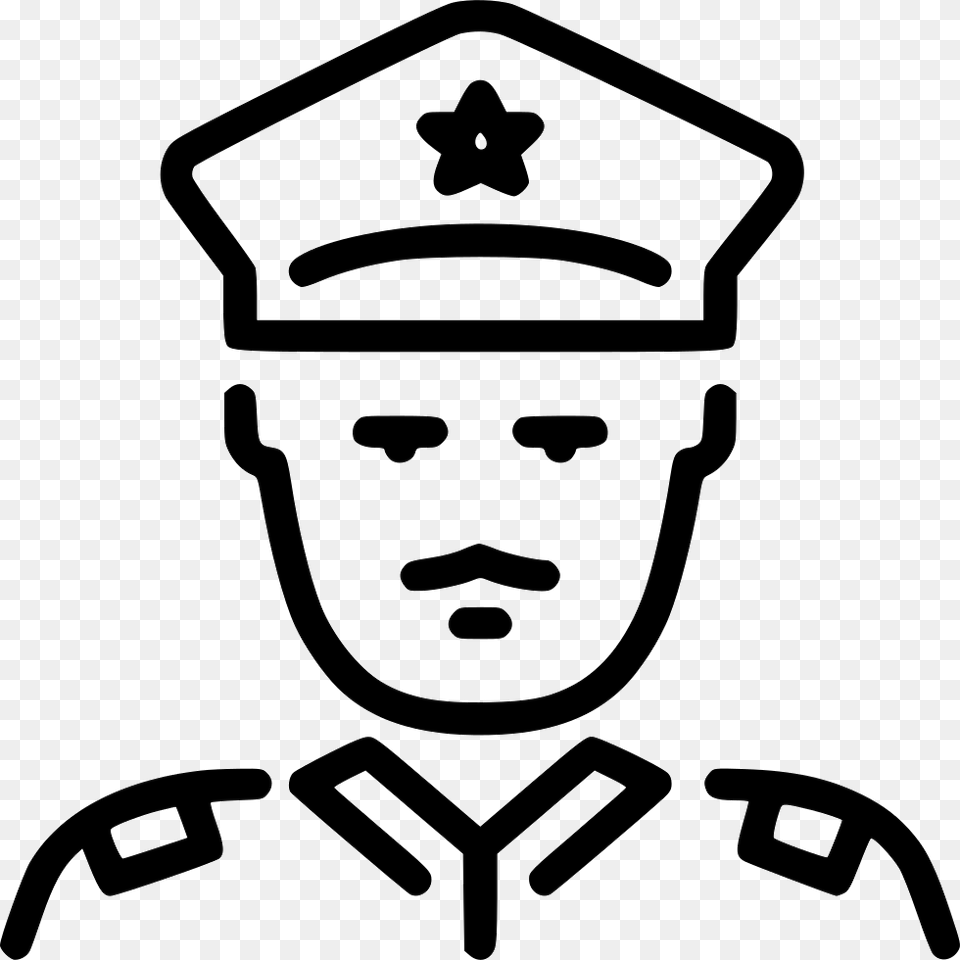 Policeman, Stencil, Officer, Person, Military Free Png Download