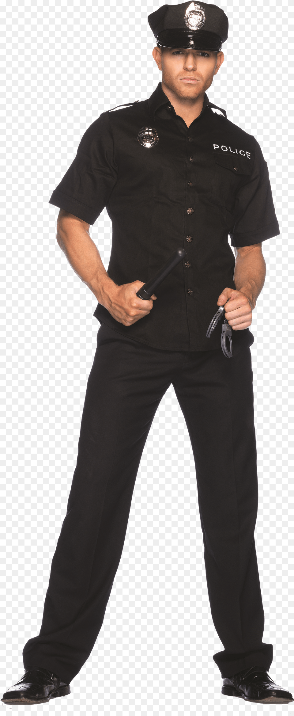 Policeman Police Officer Costume Man, Adult, Person, Pants, Male Png Image