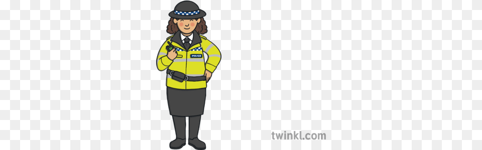 Policeman Police Officer Woman People Who Helps Us Uk Ks1 Standing Around, Person, Clothing, Coat, Face Free Png Download