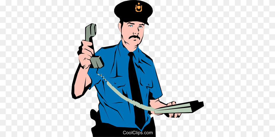 Policeman Royalty Vector Clip Art Illustration, Adult, Person, Man, Male Png