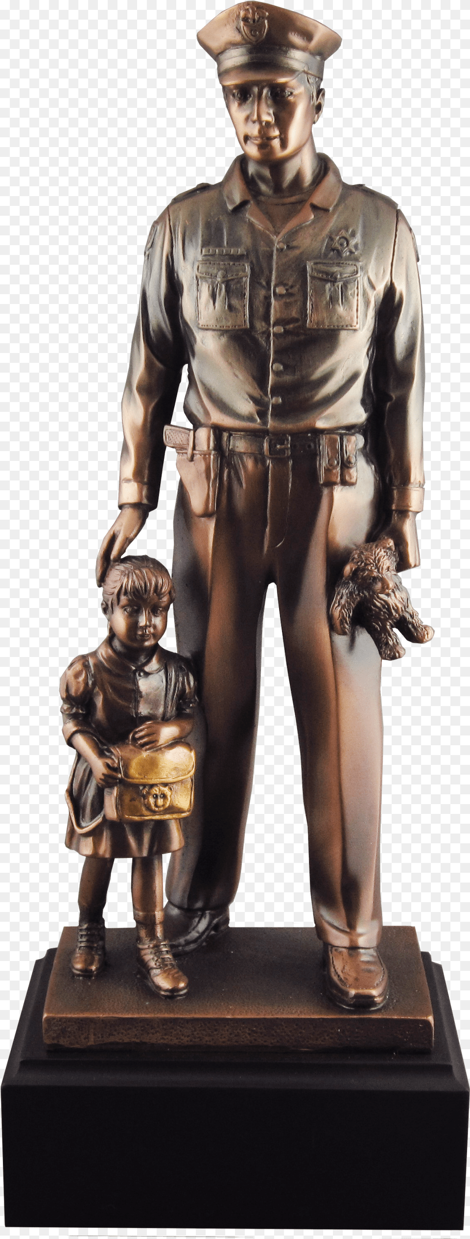 Policeman Statue, Figurine, Bronze, Man, Male Free Png Download