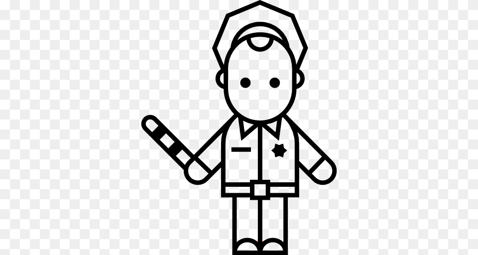 Policeman With Stick, Baby, Person, Face, Head Free Png Download