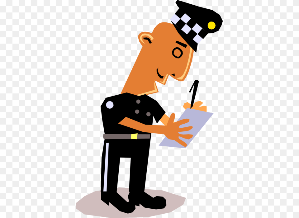 Policeman Writes Traffic Ticket, Person, Reading, People, Photography Free Png