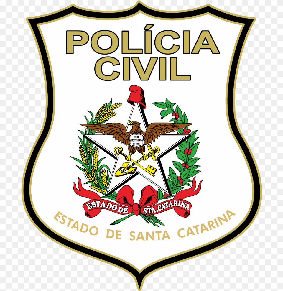 Policia Civil Santa Catarina Logo Vector Simbolo Policia Civil Santa Catarina, Badge, Symbol, Emblem, Animal Png Image
