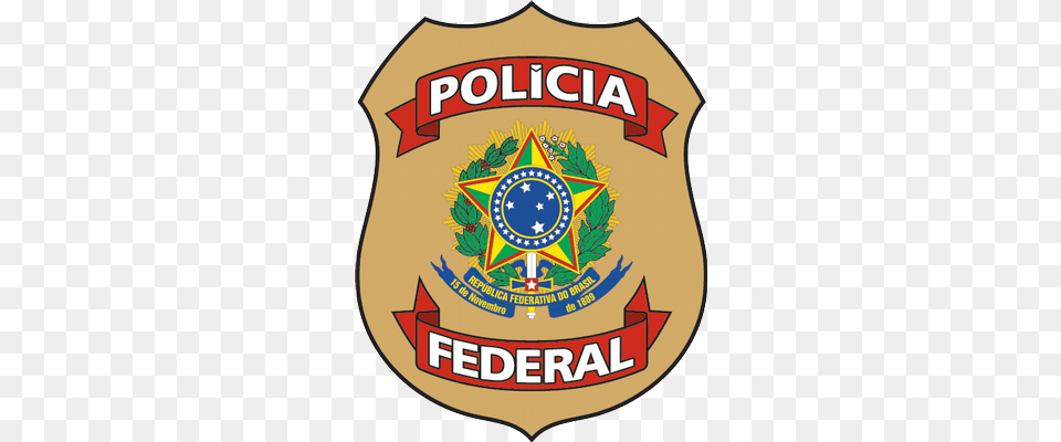 Policia Federal Flag Presidential Standard Of Brazil Presidential, Badge, Logo, Symbol, Emblem Free Png Download