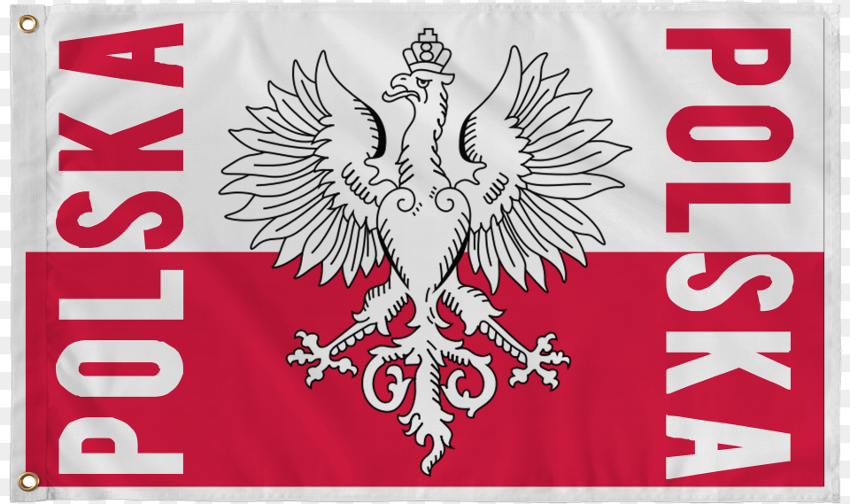 Polish Coat Of Arms Flag Polish Flag, Banner, Text, Animal, Bird Free Png