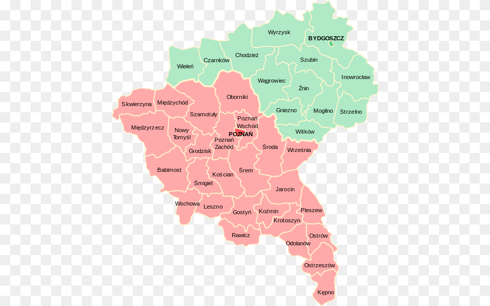 Polish Districts Of Posen Provinz Posen, Atlas, Chart, Diagram, Map Free Png