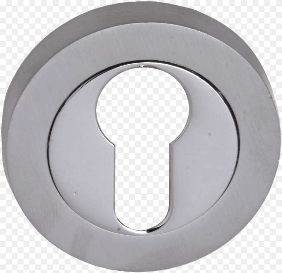 Polished Chrome Keyhole Circle Png