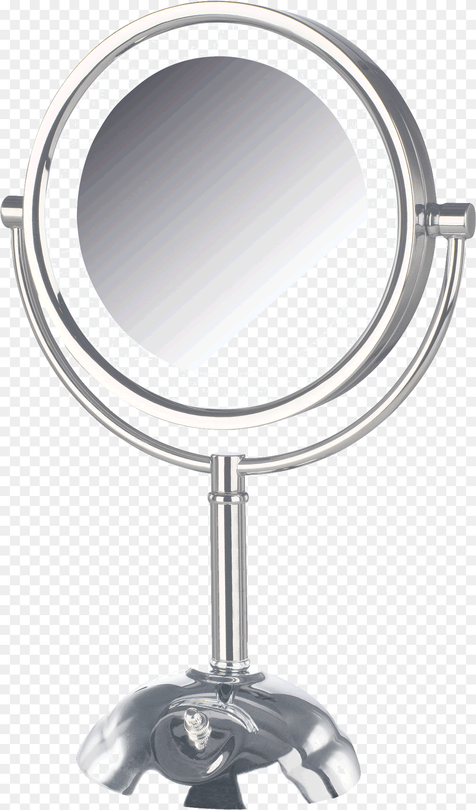 Polished Chrome Led Lighted Mirror, Photography Png