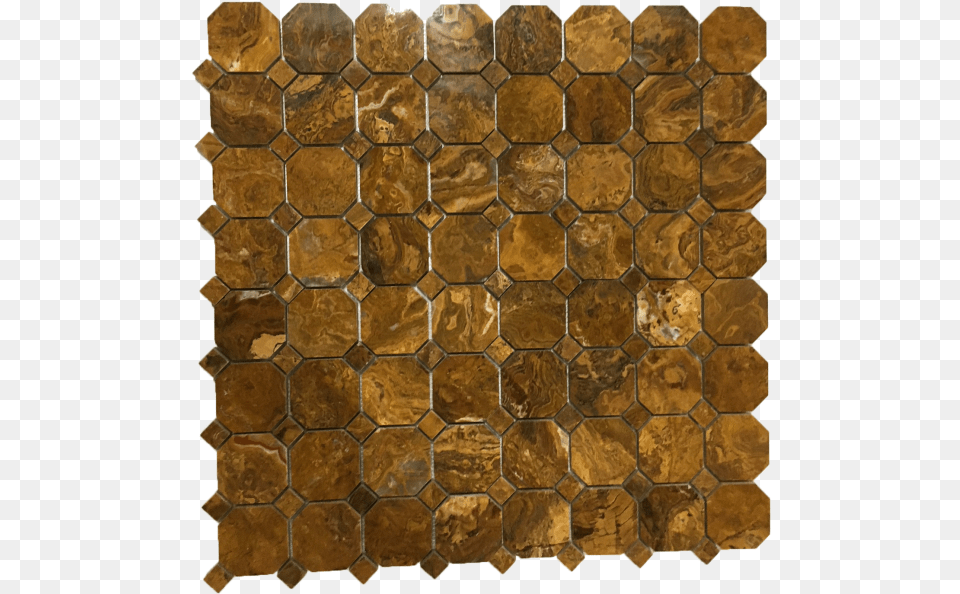 Polished Multi Brown Onyx Octagon With Multi Brown Stone Wall, Architecture, Flooring, Floor, Building Png