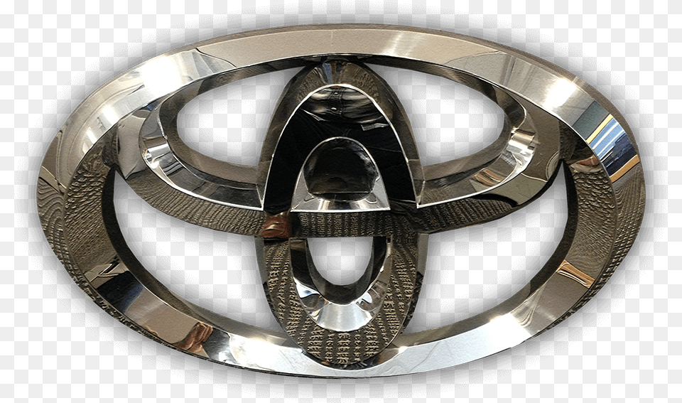 Polished Stainless Steel Toyota Logo Circle, Accessories, Buckle Png Image