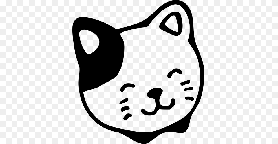 Polite Kitty, Gray Png