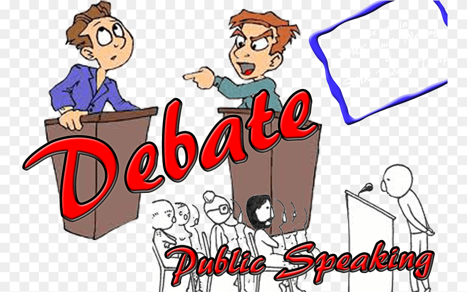 Politics Clipart Debate Competition Public Speaking And Debate, Book, Comics, Publication, Crowd Free Png