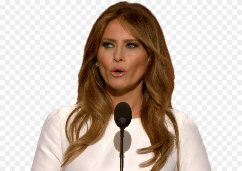 Politics Melania Trump No Background, Adult, Person, People, Microphone Png Image