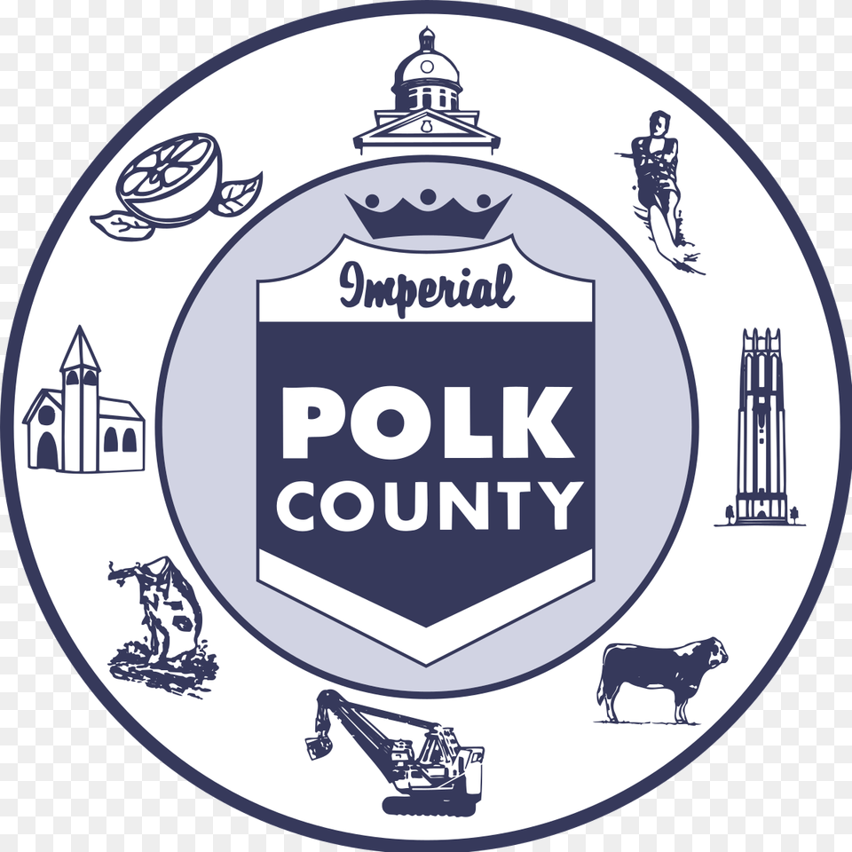 Polk County Florida, Symbol, Badge, Logo, Person Free Png Download