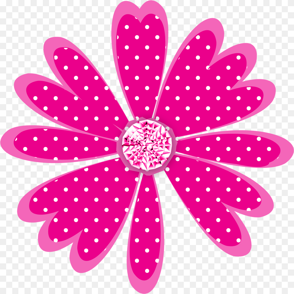 Polka Dot Cross Clipart Motif, Daisy, Flower, Pattern, Plant Png Image