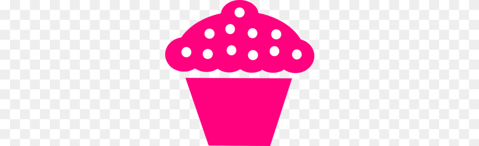 Polka Dot Cupcake Black Clip Art Design Polka Dot, Cream, Dessert, Food, Ice Cream Free Png Download