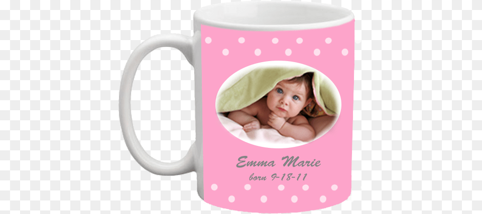 Polka Dot Custom Coffee Mug Coffee Mug Printing Designs, Baby, Person, Cup, Beverage Png