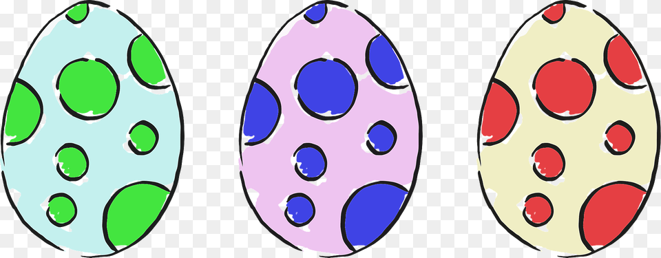Polka Dot Easter Eggs Clipart, Egg, Food, Easter Egg, Face Png