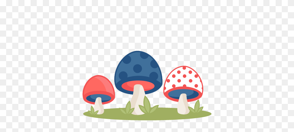 Polka Dot Mushrooms Svg Scrapbook Cut File Cute Clipart Cute Clipart Mushrooms, Agaric, Fungus, Mushroom, Plant Free Png