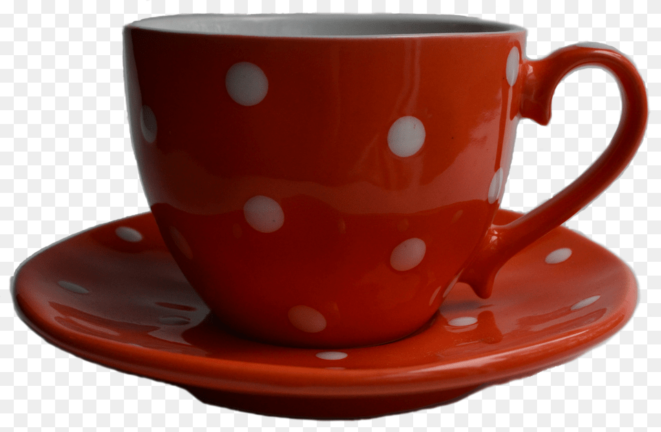Polka Dot Tea Cup Candle Saucer, Beverage, Coffee, Coffee Cup Free Transparent Png