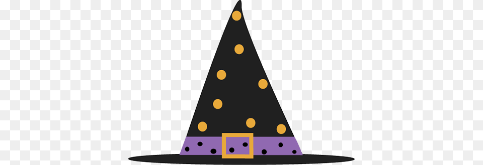 Polka Dot Witch Hat Halloween Clipart Halloween, Clothing, Triangle, Lighting Png