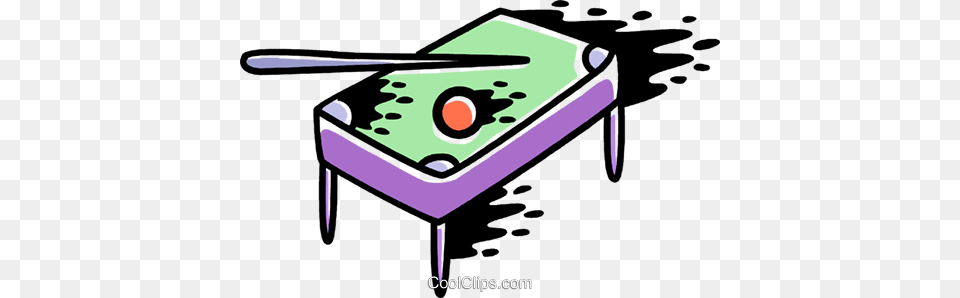 Poll Table With Pool Cue And Balls Royalty Vector Clip Art, Furniture, Indoors, Gun, Weapon Free Transparent Png