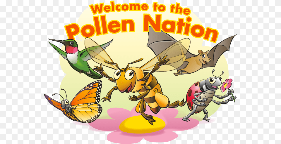 Pollennationcrew Welcome 700px Cartoon, Animal, Bee, Insect, Invertebrate Free Png Download