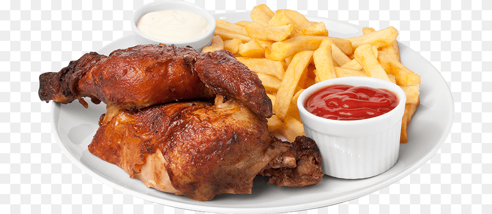 Pollo A La Brasa Peru, Food, Ketchup, Meal, Fries Png Image