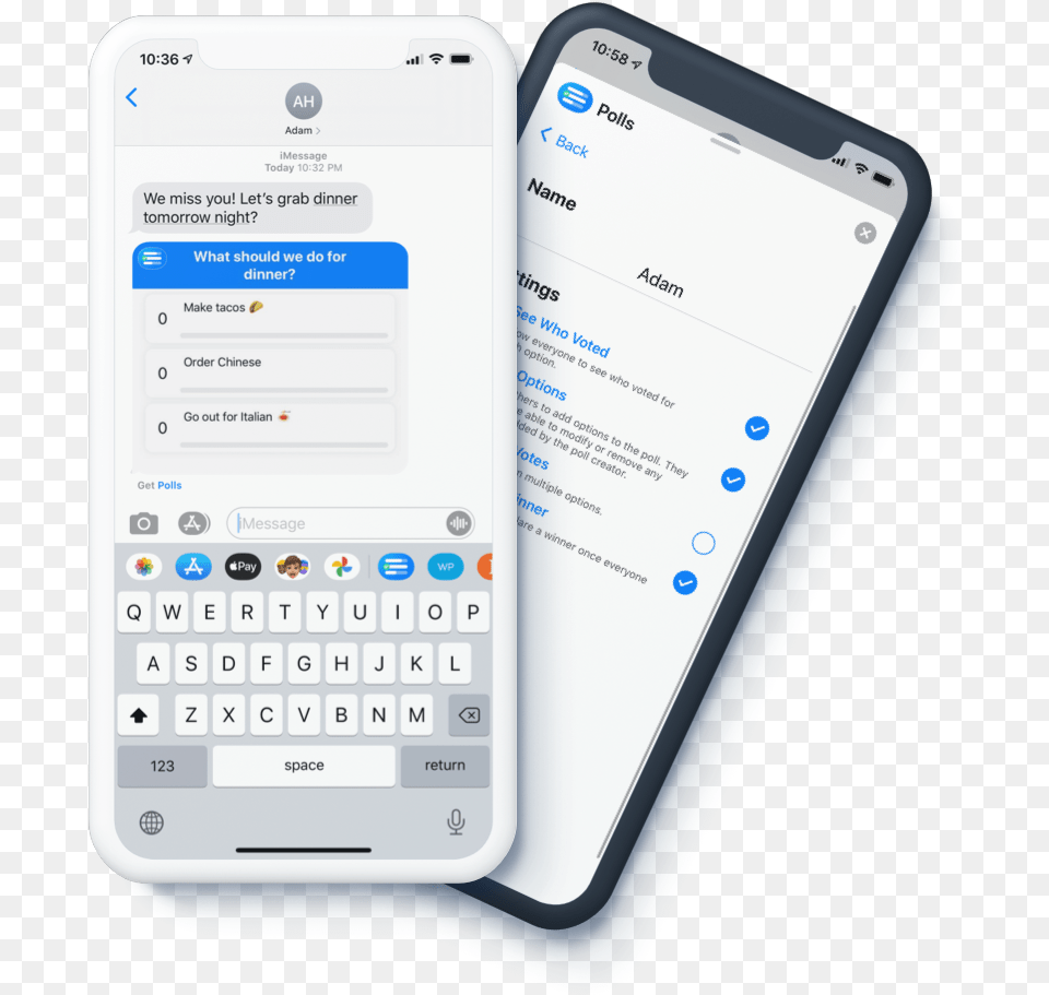 Polls For Imessage Group Decisions Made Easy Iphone 8 Plus Messages, Electronics, Mobile Phone, Phone, Text Free Png Download