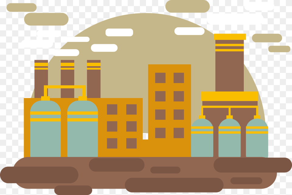 Pollution Clipart Industries Factory Pollution Clipart, Arch, Architecture, Building, Dome Png