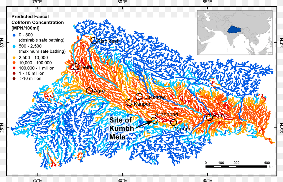 Pollution Ganges, Chart, Plot, Atlas, Diagram Free Transparent Png