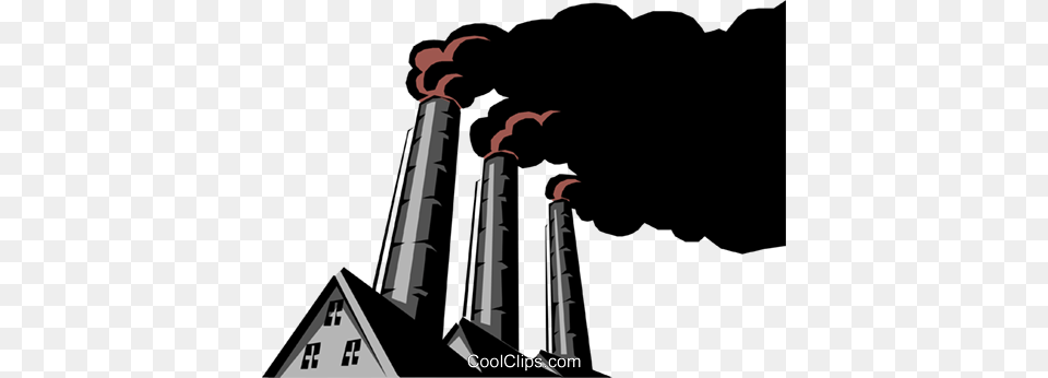 Pollution Royalty Vector Clip Art Illustration, Architecture, Building, Factory, Person Free Png